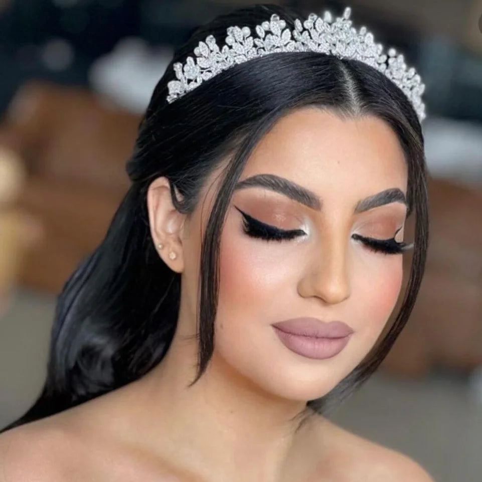 Amelia silver crystal bridal tiara