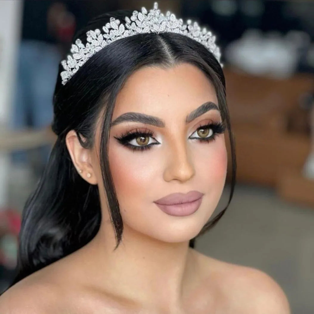 Amelia silver crystal bridal tiara