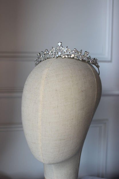 Amelie silver crystal bridal tiara