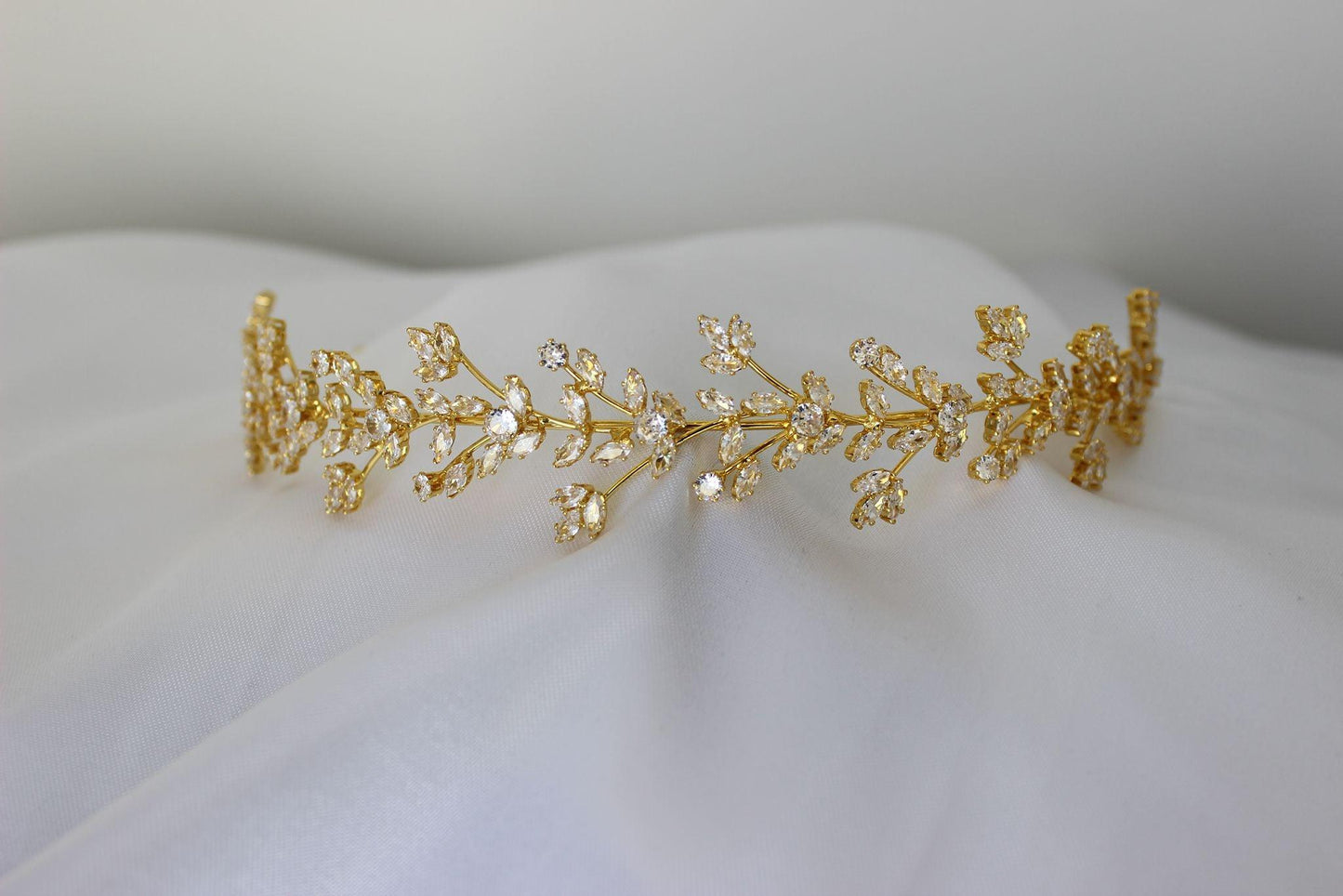 Anastasia gold bridal headband