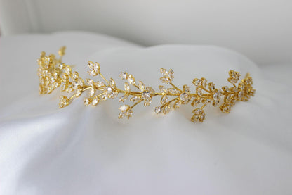 Anastasia gold bridal headband