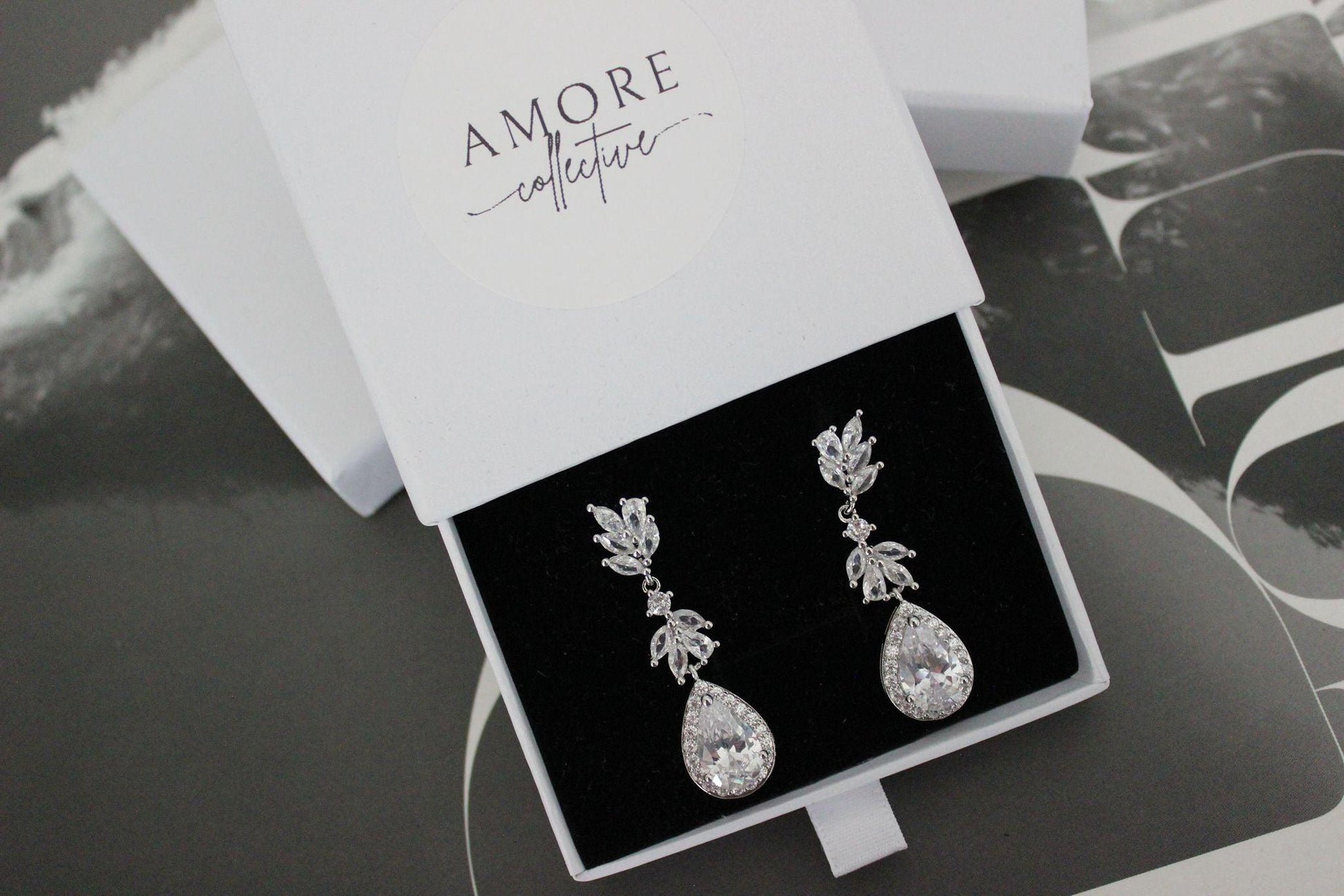Bethany cubic zirconia silver earrings