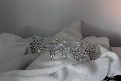 Catalina silver bridal headpiece