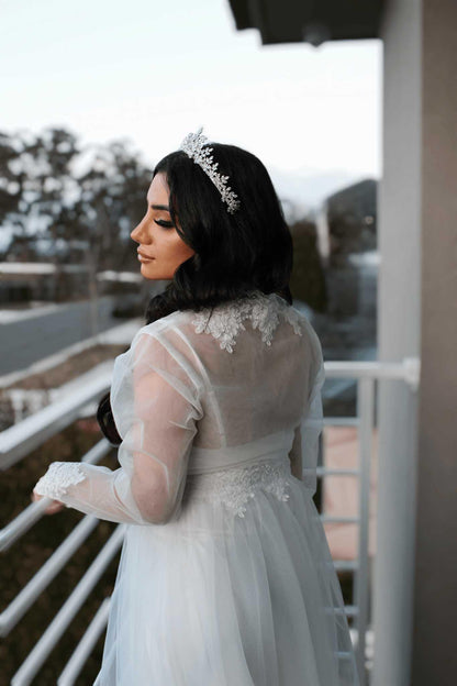 Caterina silver bridal crown