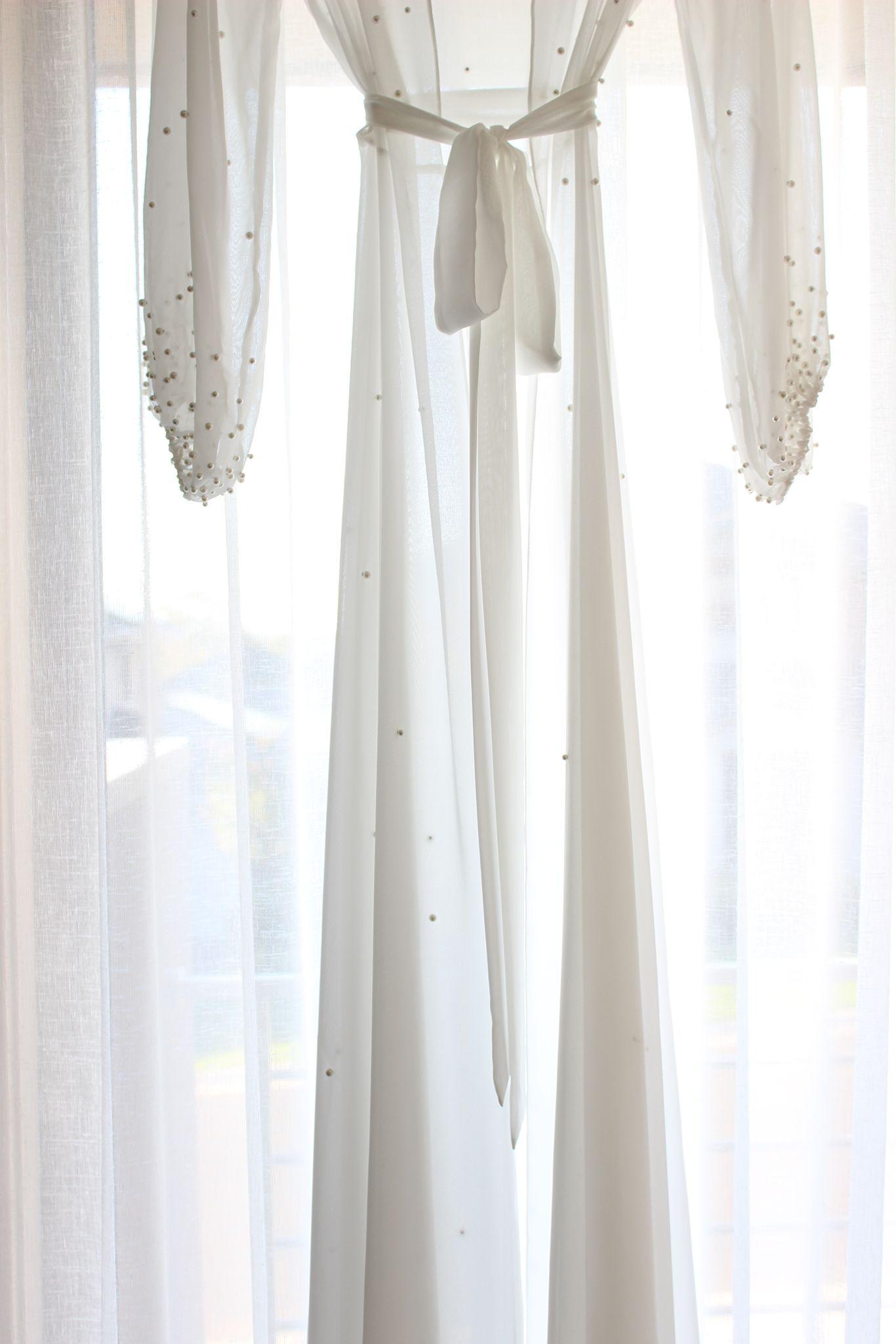 Chiffon Pearl Bridal Robe