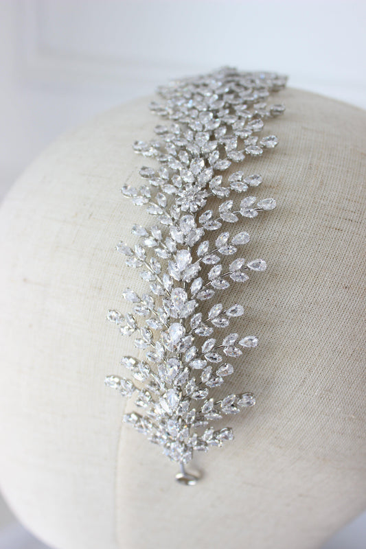 Christina silver bridal headband