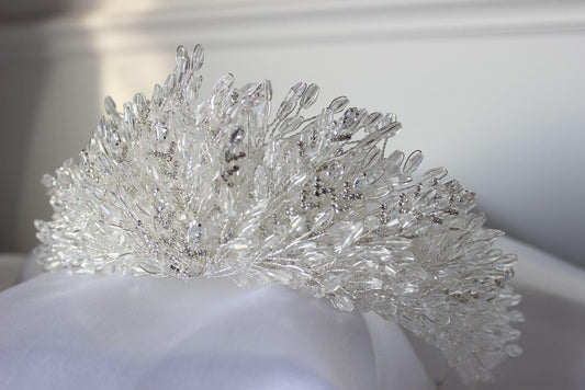 Claudia silver bridal crown