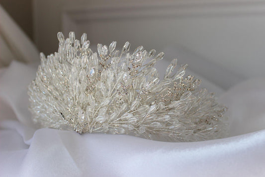 Claudia silver bridal crown