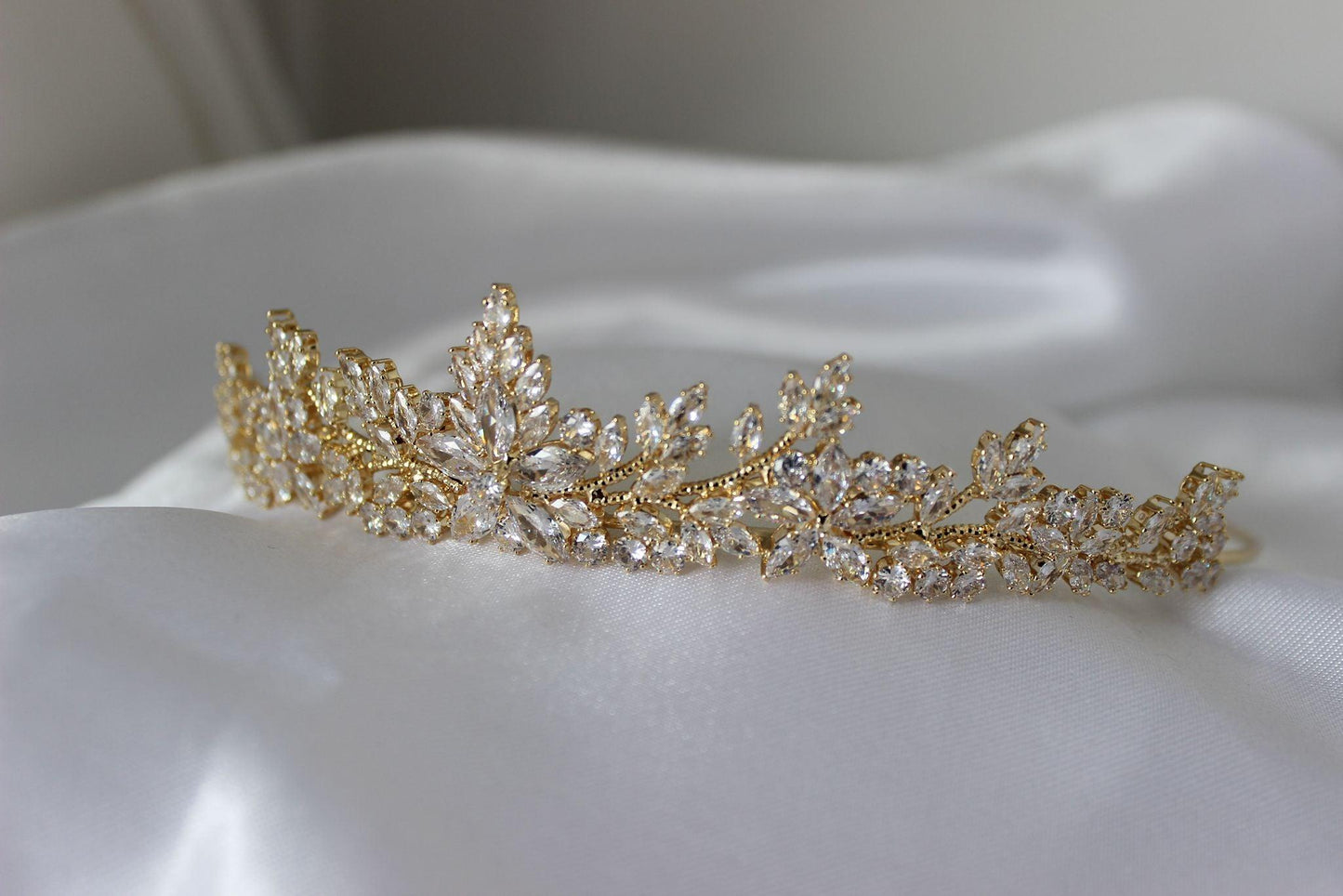 Dana gold bridal tiara