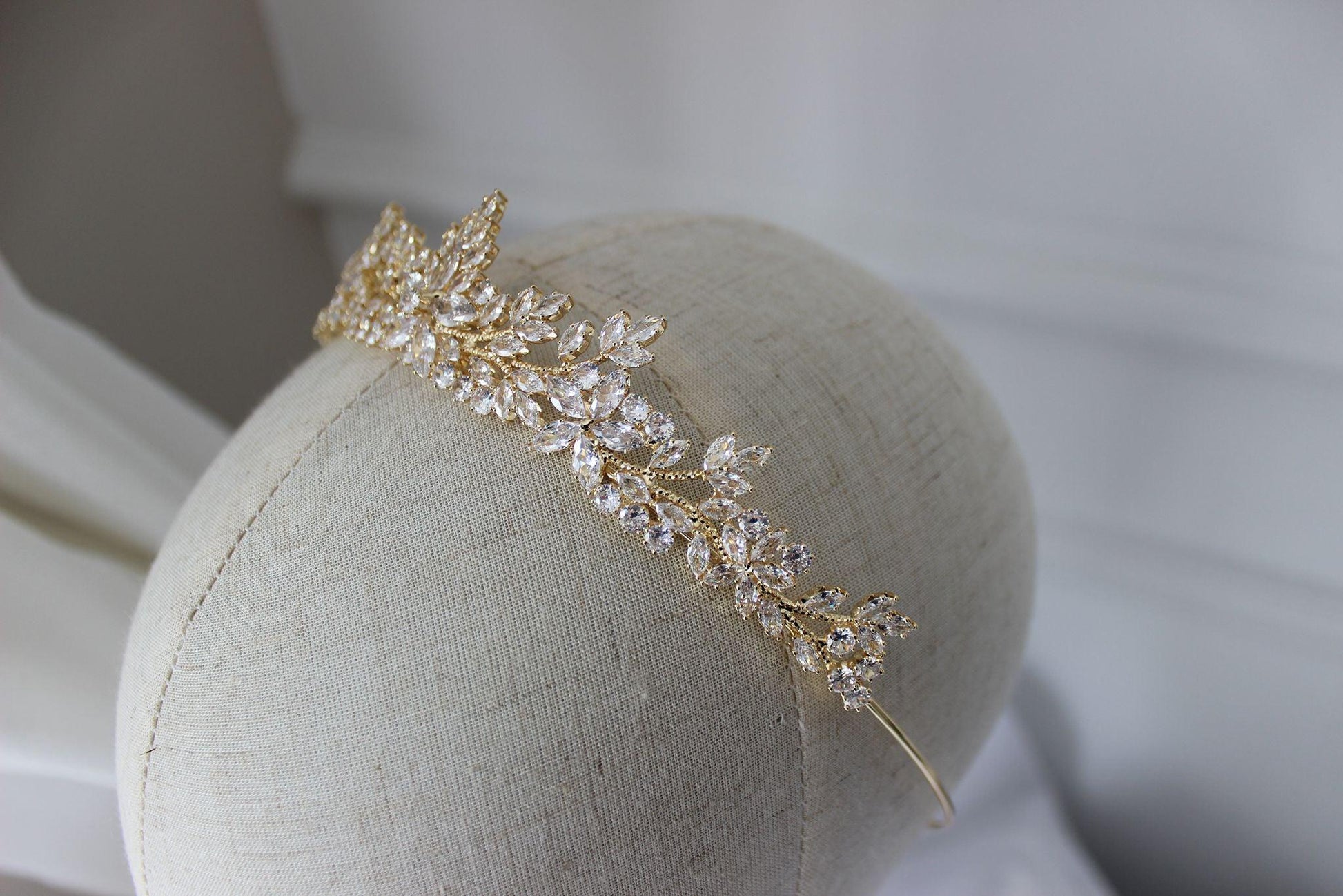 Dana gold bridal tiara