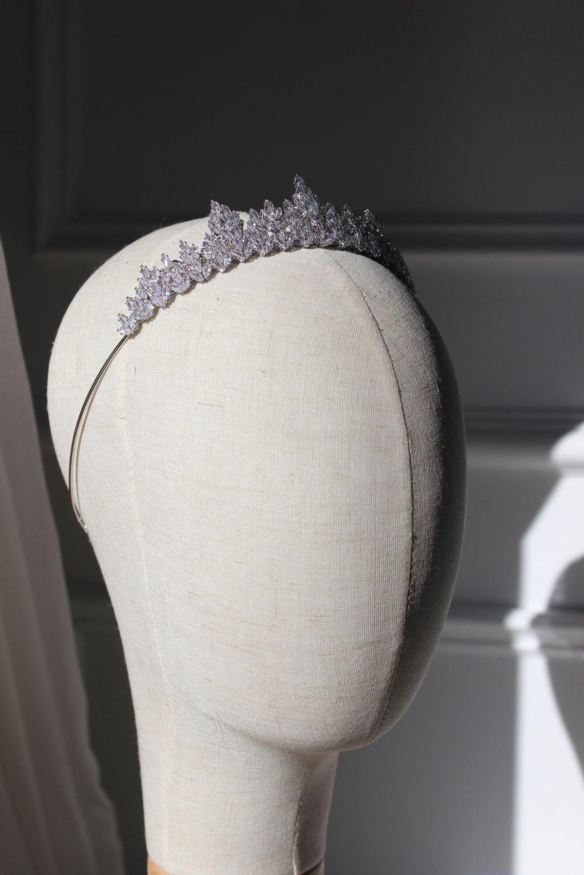 Davina small silver bridal tiara