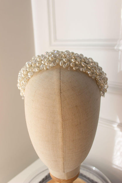 Dina pearl bridal headband