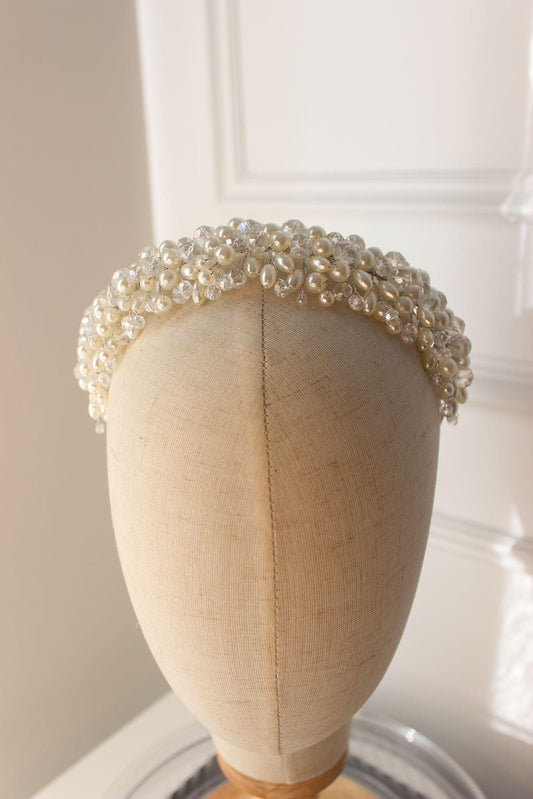 Dina pearl bridal headband