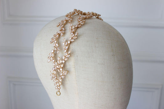 Eden gold bridal headpiece