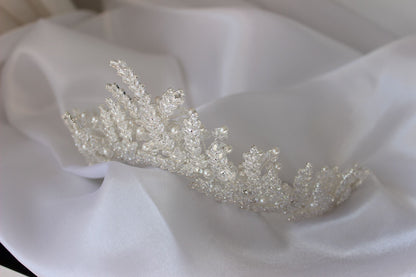 Elira silver bridal crown