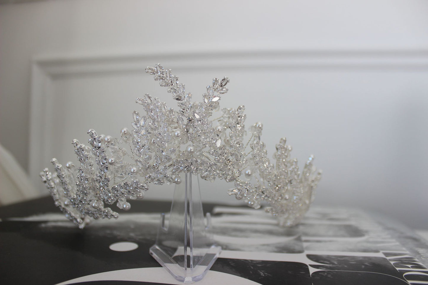 Elira silver bridal crown