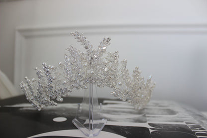 Elira silver bridal crown