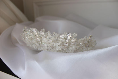 Elysia silver bridal crown