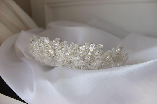 Elysia silver bridal crown