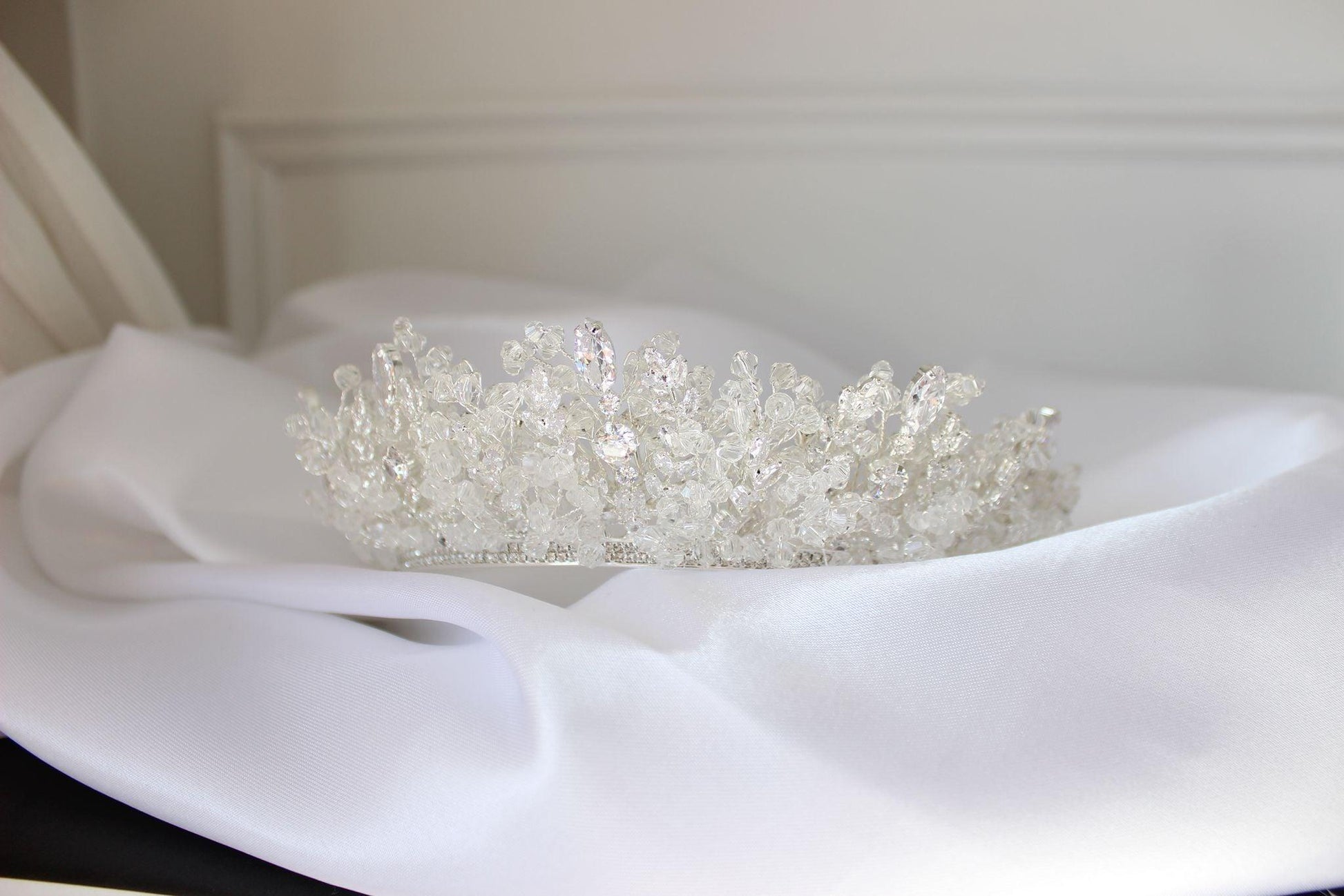 Elysia silver bridal crown