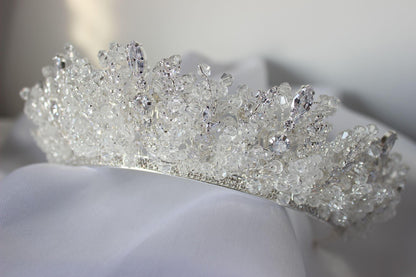 Elysia silver bridal crown
