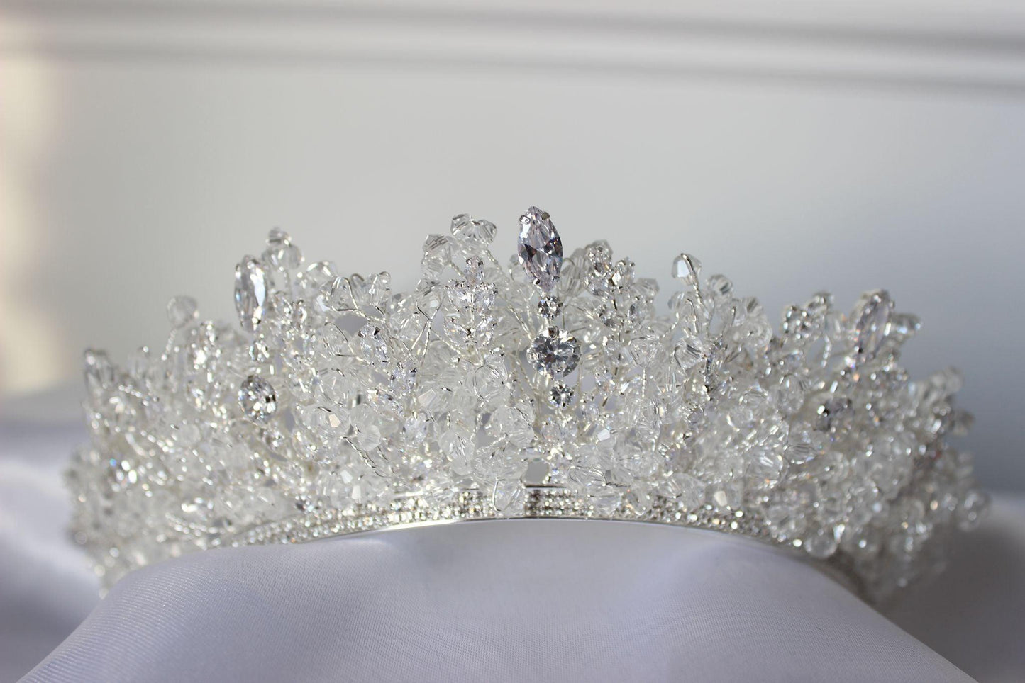 Elysia silver bridal crown