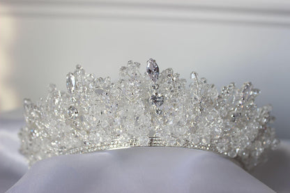 Elysia silver bridal crown