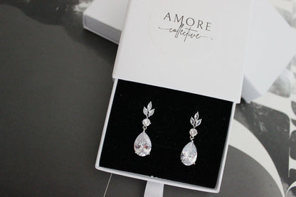 Fay cubic zirconia silver earrings