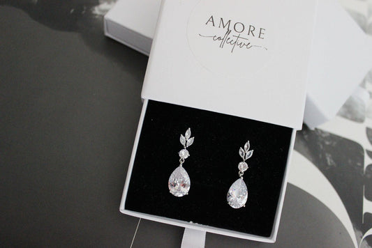 Fay cubic zirconia silver earrings