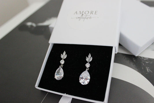 Fay cubic zirconia silver earrings