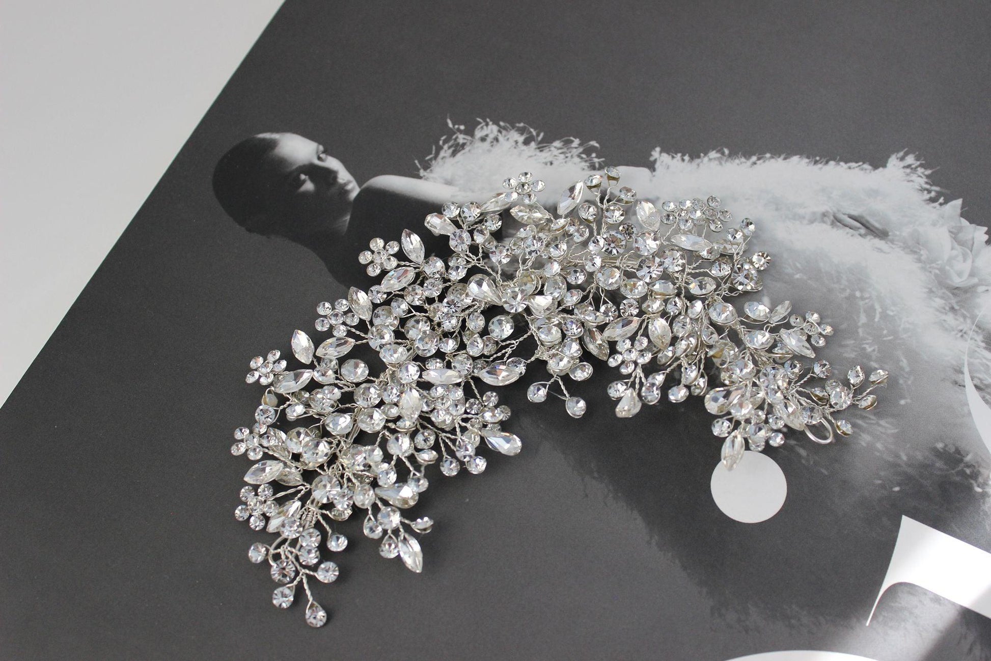 Fleur bronze and silver bridal headpiece