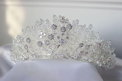Francine silver bridal crown