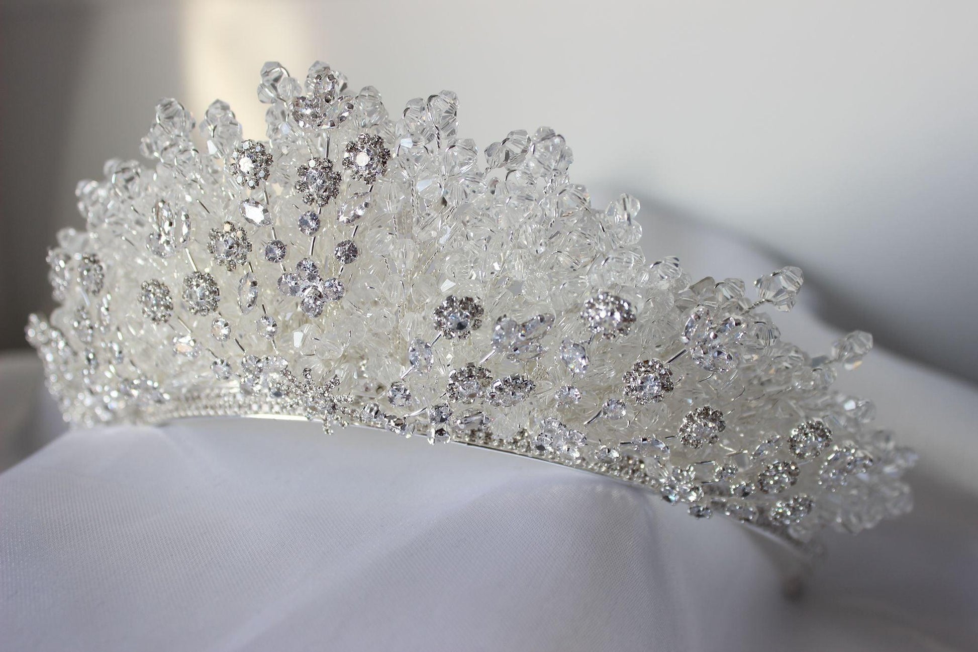 Francine silver bridal crown