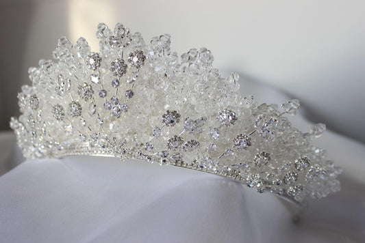 Francine silver bridal crown