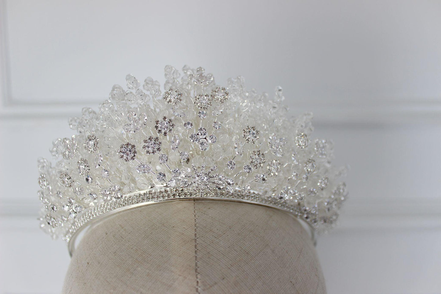 Francine silver bridal crown