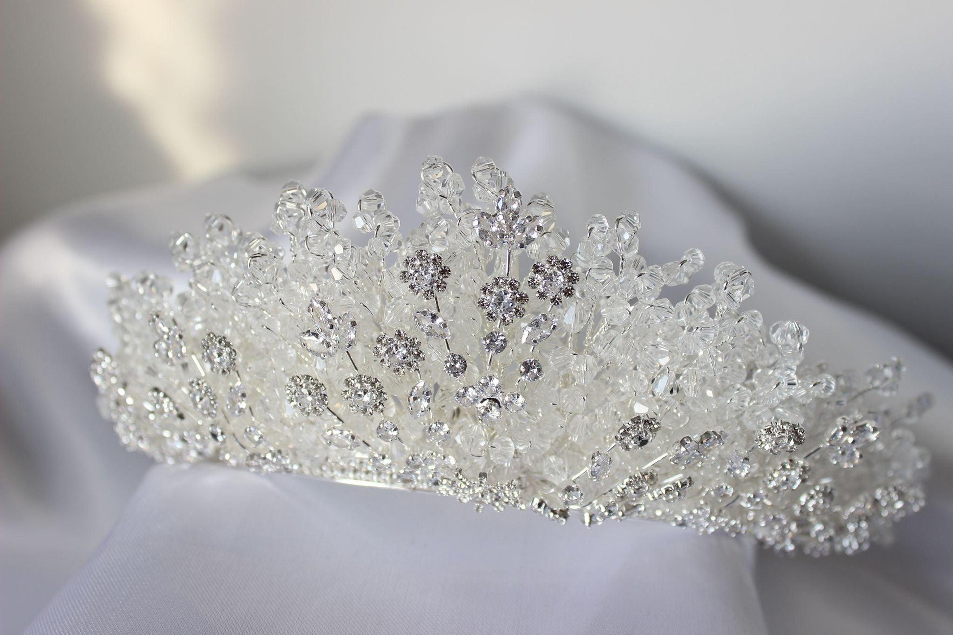 Francine silver bridal crown