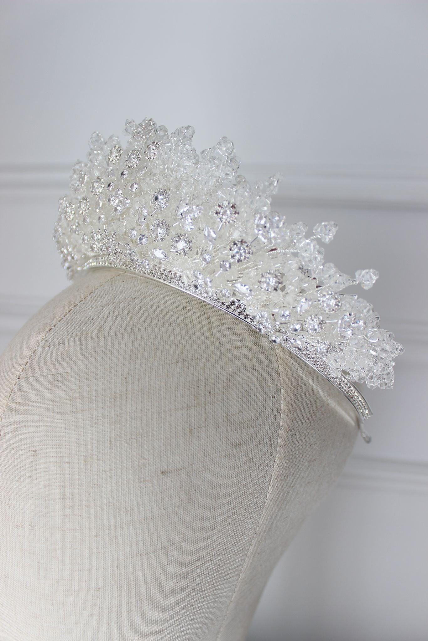 Francine silver bridal crown