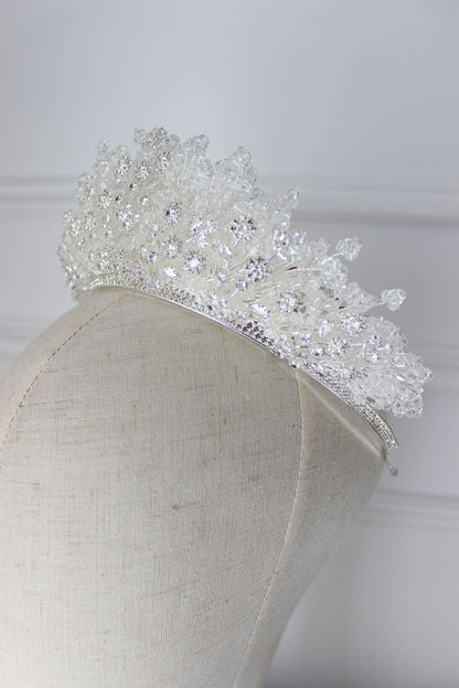 Francine silver bridal crown