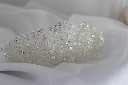 Geneva silver bridal crown