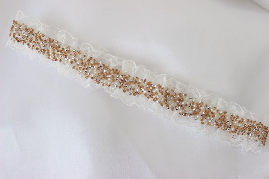 Gold Embellished Bridal Garter