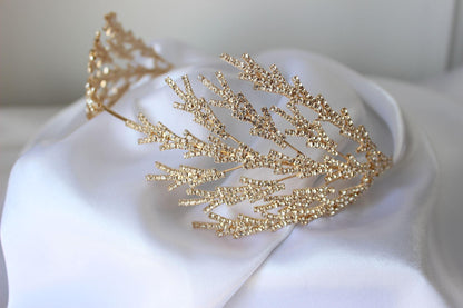 Harper gold bridal headpiece