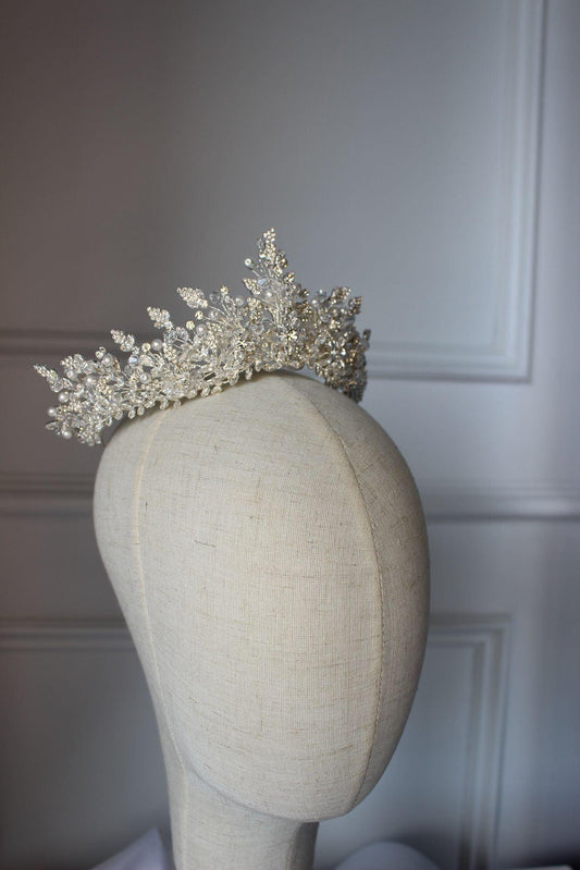 Jacinta silver bridal crown