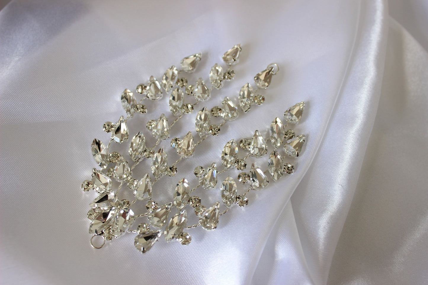 Jana silver side bridal headpiece