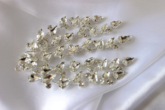 Jana silver side bridal headpiece