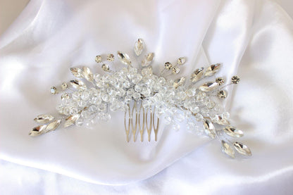 Kali silver bridal hair comb