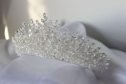 Katya silver bridal crown