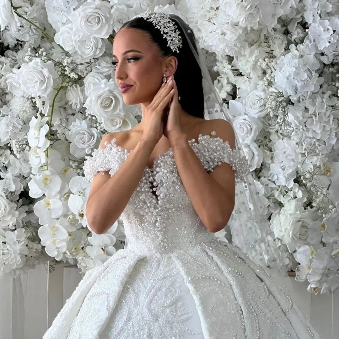 Layla silver bridal headpiece