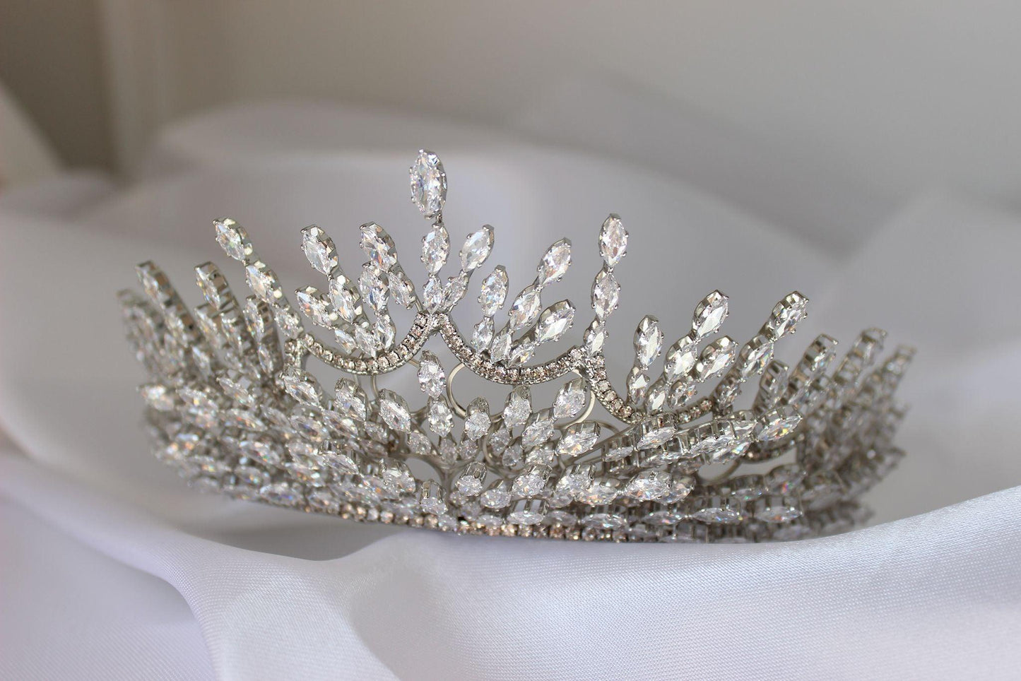 Liana silver bridal crown