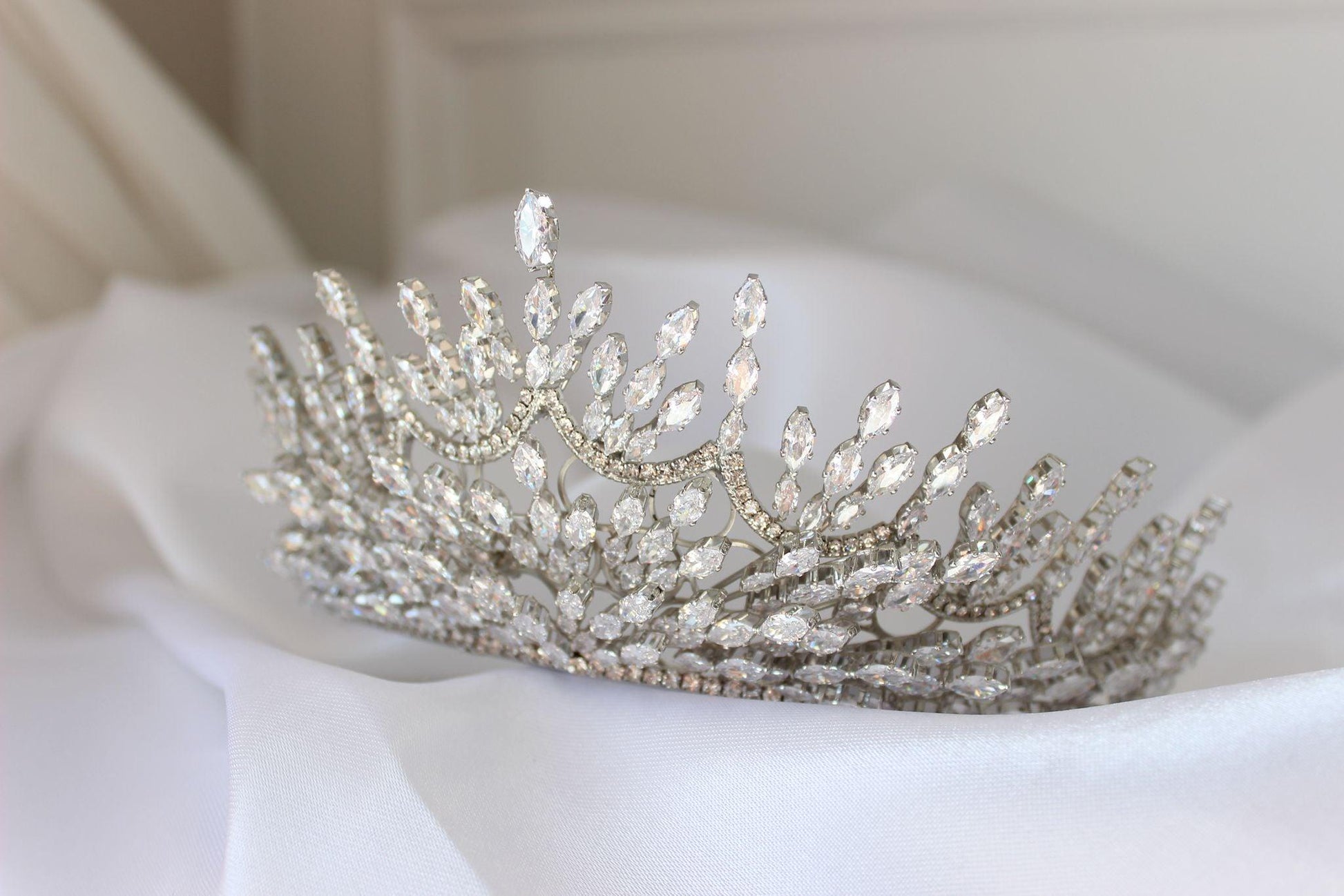 Liana silver bridal crown
