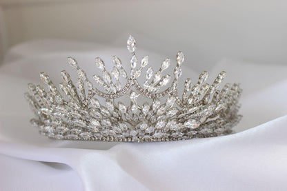 Liana silver bridal crown